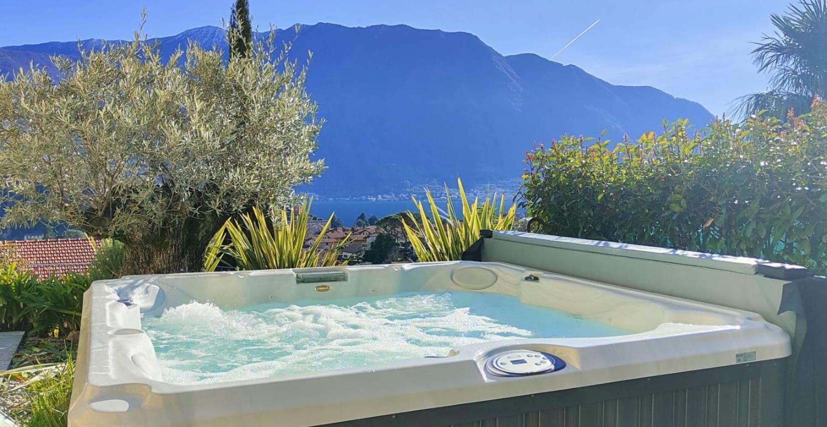 Magic Garden With Jacuzzi-Pool And Luxury Lake Como View เลนโน ภายนอก รูปภาพ